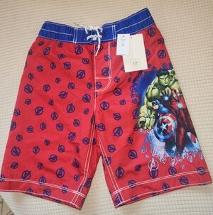 GAP Marvel Avengers Red KID's Swim Surf Trunks Shorts